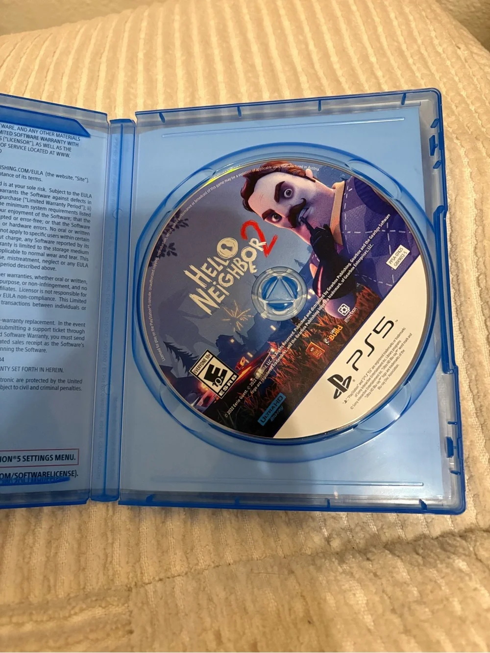 Hello Neighbor 2 PS5 Game - Blue Artwork Case